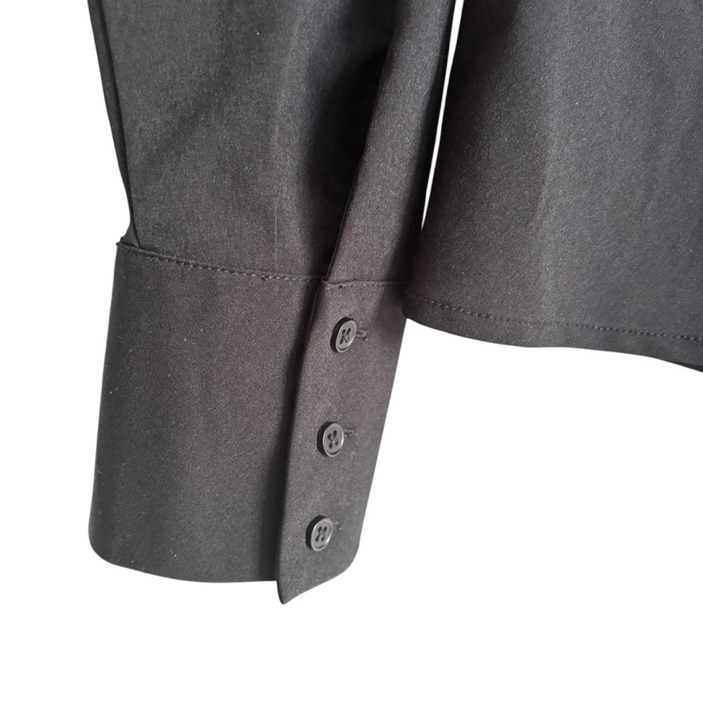 Express Stretch Black Button Up Shirt Size 11/12 Tailored Fit Office Workwear - Picture 7 of 15